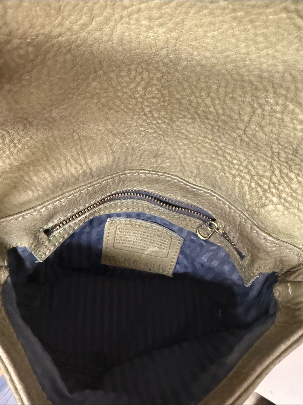 Vintage Coach Sonoma Small Flap- Sage or Green Nubuc Crossbody - Picture 7 of 11